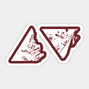 Nature Triangles White Sticker